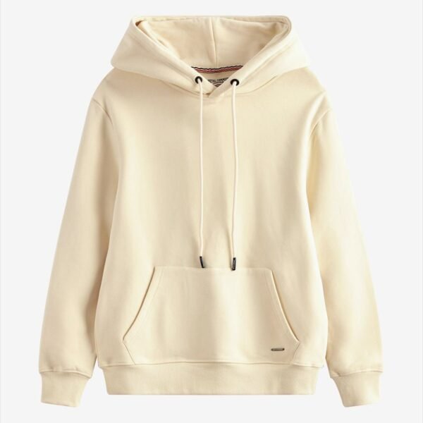 Ivory Oversized Cotton Hoodie – Unisex Neutral Premium Fit